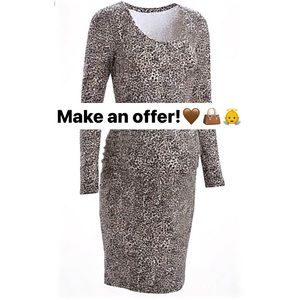 Old Navy Maternity Jersey-Knit Cozy Leopard Bodycon